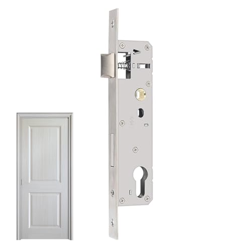 Latch Locks Inside Door, Single Point Stainless Steel Lock, Sturdy Child Safety Solution, 1.38x0.87x9.37 Inches, Ideal for Cabinets, Bedroom, Pantry, Basement, Outdoor Security Use