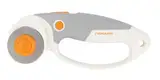 Fiskars Titan-Rollschneider, Rollmesser mit Schlaufengriff, Rechts- und Linkshändig, Klingen-Durchmesser: 45 mm, Orange/Weiß/Grau, 1066047