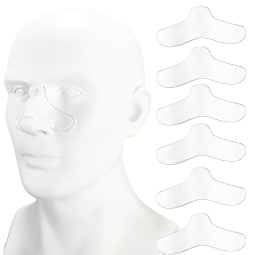 Nasenpolster für CPAP Masken Nasenpads for CPAP Gel Nasen Polster Pads Komfortabel Nasengelpolster für CPAP Maschine Nasenbrücke für Masken 6 Stück