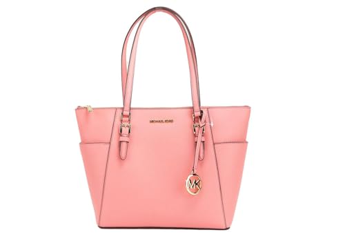 Michael Kors Charlotte Große Tragetasche mit Reißverschluss oben, Rosa (Tea Rose), Large