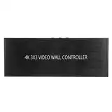 UPALDHOU Bildschirmbildprozessor des Videokontrollers, 9 Ausgänge, Funktionen des Blattes und Lesen, Geeignet für den TV -Spleißbildschirm, für Ein Aluminiumlegierungsmaterial (EU-Stecker)