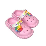 GOODEX Kinder Clogs Mädchen Kinderclogs Gartenschuhe Strandschuhe Sommerschuhe Pantoletten Pantoffeln Gartensandalen Rosa 24-25