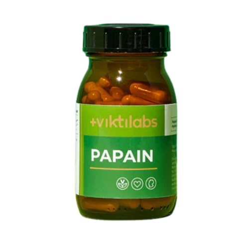 Papain Kapseln - Hochdosiertes Enzym aus Papaya - 800 mg pro Tagesdosis - Natürlich aus Kernen & Schalen gewonnen - Premium-Qualität durch mehrstufige Reinigung - Ohne Zusatzstoffe - 100% vegan - 90