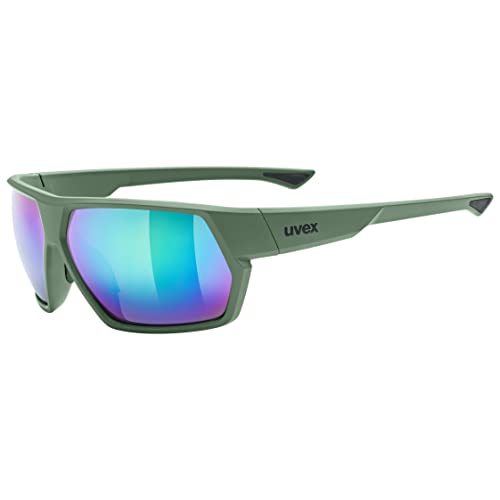 uvex Unisex – Erwachsene, sportstyle 238 Sportbrille, moss matt/mirror green, one size