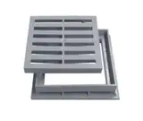 Marley Einlaufrost Rost mit Rahmen 20x20cm begehbar für Einlaufschacht Gully PVC
