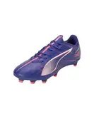 PUMA Unisex Ultra 5 Play FG/AG Soccer Shoe, Lapis Lazuli White-Sunset Glow, 41 EU