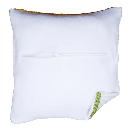 Thea Gouverneur Kissenrücken-Set - Für Kreationen mit Kreuzstich - Stickerei - Mit Reißverschluss - Für Erwachsene - Weiß - 40x40 cm - 23.5904