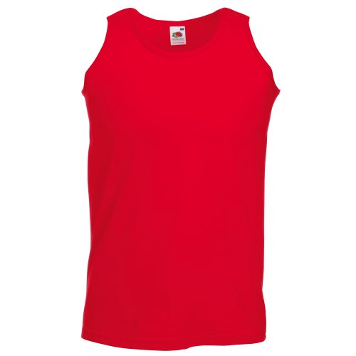 Fruit of the Loom Ärmelloses Sport-Tanktop für Herren, rot, L