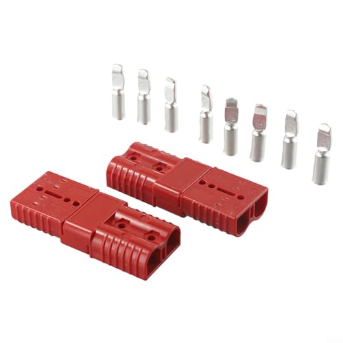 HEIBTENY Stecker Kabel Terminal Batterie Power Stecker 175 Amp Grau/Rot Stecker Kabelklemme Batteriestrom(red)