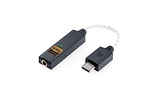 iFi GO link - DAC & Amplifier - USB-C auf 3,5 mm Adapter - Verbessert den Klang von jedem Gerät - Dynamic Range Enhancement - Flexibles Kabel - Unterstützt hochauflösende 32-bit/384 kHz/DSD256/MQA