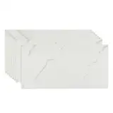 Fantasnight Weiß Klebefliesen Selbstklebende Küche, Fliesenaufkleber Marmor 60 x 30 cm 10 Stück Wasserdicht, Abnehmbare Fliesen Folie für Küchenrückwand, Bad, Schrank