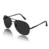 URAQT Sonnenbrille Herren, Retro Polarisierte Pilotenbrille Sonnenbrille damen Frauen mit 100% UV Schutz, 2022 New Mode Sonnenbrille Unisex für Fahren/Angeln/Reise/Outdoor Golf, Schwarz