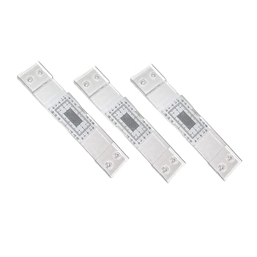 Kopinma 3Pcs Acryl Rissmonitor Rissmessgerät, Manuelles Mauerrissmessgerät, Rissüberwachungsaufzeichnung, Gebäudewand Standard Rissmonitor, Präzises Rissmessgerät-Inspektionswerkzeug