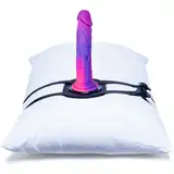 PU-Saugfuß-Dildo-Halter, verstellbarer Leder-Sexgurt zur Befestigung an Kissen oder Möbeln, Sexschaukel, Sexstuhl, Dildo-Halter, Dildo-Maschine, Erwachsenen-Sexspielzeug mit Saugfuß-Dildo und Sockel