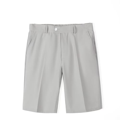Pro Shorts Herren für den Sommer, bequem, atmungsaktiv, schmale Passform, Stretch, Flache Vorderseite, Fitnessstudio, Outdoor, Reisen Sporthosen(Light Grau,29)