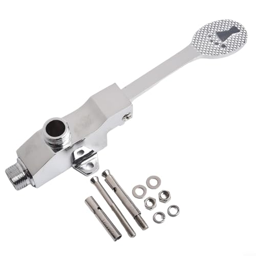 Freihändiger Fußpedal-Wasserhahn, einzelner Kaltwasserhahn, 221 cm, Zinklegierung, 1,27 cm Anschlüsse, für Büro, Baustation, Unterhaltungsstätten
