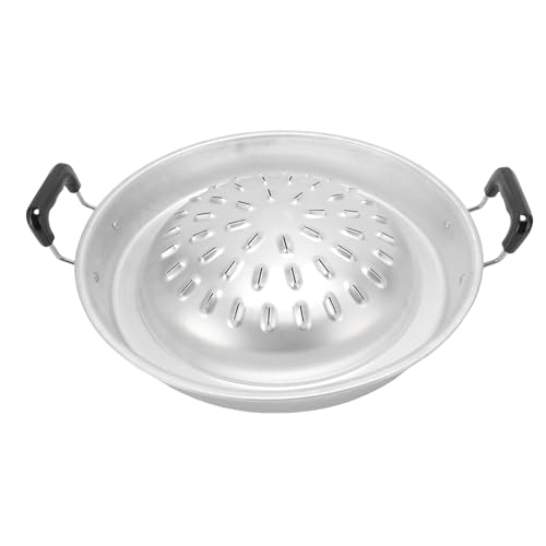 Thai Korean BBQ Grill Pfanne, 2 in 1 Sogar Heizung Heißtopf Grill Holzkohlewanne Eisen -Grillschale für Shabu -Gemüse -Eier Schweinefleisch (35 cm/13.78in Originalfarbe)