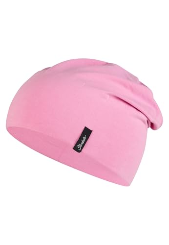 Sterntaler OCS Beanie Uni - Lässige Slouch Beanie Mütze aus Singlejersey (Bio) - weiche Mädchen Kopfbedeckung, variabel tragbar - Baby und Kinder Übergangsmütze, perlrosa, Größe 53