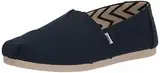 TOMS Damen Alpargata aus recycelter Baumwolle Flache Slipper, Marineblau, 39 EU