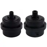2 Stück Luftkompressor-Schalldämpfer Filter Kunststoffgehäuse Kanister Kolben Schalldämpfer für Gebläse, Luftkompressoren, Kessel usw. (1/4 Zoll PT 12 mm)