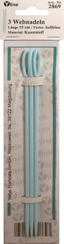 3 Stück Webnadeln Kunststoff, Länge: 15 cm, Flechtnadeln, Webzubehör, Web- Nadel Nadeln, sl, 2869