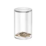 Klare Acryl Spardose zum öffnen 7× 7× 11.5cm Transparent Spardose Sparschwein für Erwachsene Kinder