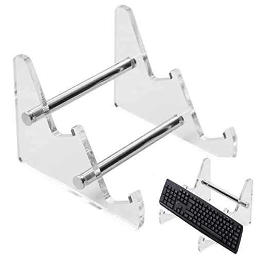 Zestvria Schreibtisch-Organizer für Tastaturen – transparente mechanische Tastaturhalterungen mit Pleuelstangen | Staffelei für Tastaturen aus transparentem Acryl für Bücher, Blätter