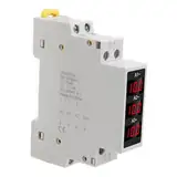 Drei -Phase -Amperemeter, 3 Phase DIN Rail Amperemeter LED Digitale Anzeigeanzeigegerät AMP -Messgerät mit 3 Sensoren AC80-500V 1-100A