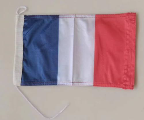 Premium-Bootsflagge 20 x 30 cm. Stoffgewicht – bedruckt, robust mit Strick und Schlaufe Flagge maritim von, 20 x 30 cm (Frankreich)