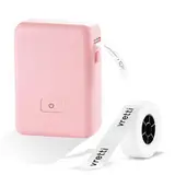 vretti Etikettendrucker mit Band, HP2 tragbarer Bluetooth-Etikettendrucker für Lagerung, Versand, Barcode, Organisation, Aufkleberhersteller Mini-Etikettenhersteller mit Mehreren Vorlagen