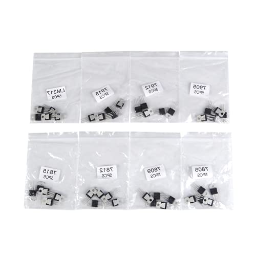 40 Stück 8 Typen 7805 7809 7812 Leistungstransistor-Set, Spannungsregler 7815 7905 7912 7915 LM317 Bis 220 Transistor-Sortiment-Set