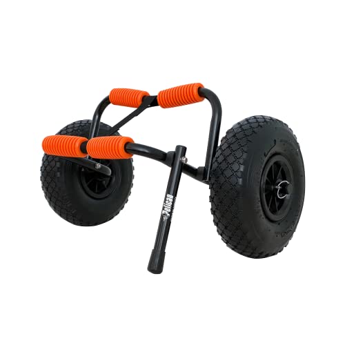Pelican - Universal Kanu-, Kajak- und Stand-Up-Paddel-SUP-Wagen – zusammenklappbarer Trolley mit Breiten, abnehmbaren aufblasbaren Reifen