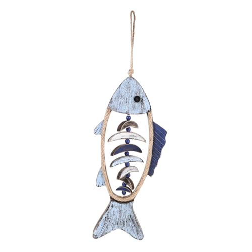 MUSISALY Mediterrane Holzfisch Wanddekoration Nautische Wandkunst Für Schlafzimmer Und Strandlokale Robuster Holzanhänger Für Und Geschenkideen