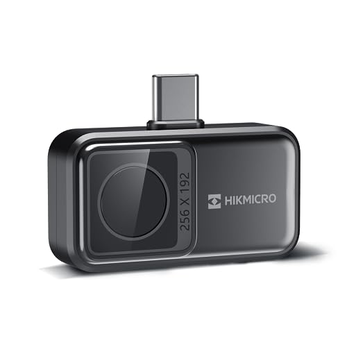 HIKMICRO Mini2 Wärmebildkamera Android, 256 x 192 IR-Auflösung, 25 Hz Bildfrequenz, 50° Weitwinkel, Infrarot-Thermokamera 49.152 Pixel, -20°C bis 350°C, USB-C