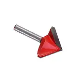 V Nut Fräser, Gipskartonfräser 90 Grad, V Nutfräser, 90 Grad Fräser, Cnc-V-Bit,14-Schaft-Fräser, 1/4 "schaft Router Bit Gravur V Form Nut Holz Fräser Trim Fase Bit Holzfräser Kantenfräser