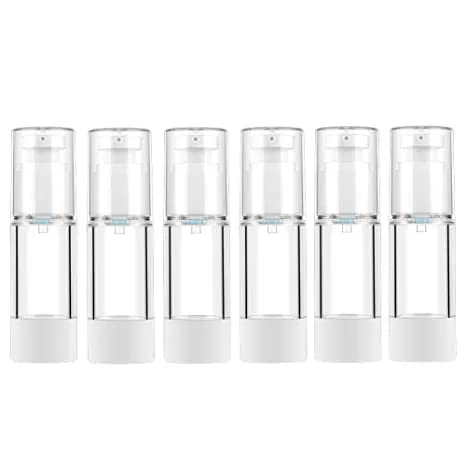 6 STÜCKE 30ml Airless Pumpspender Leer,creme spender reiseflaschen zum befüllen，Pumpflasche，Nachfüllbar Vakuum Kosmetikbehälter，Leer Lotion Pumpflasche für Reise Home Verwendung