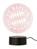 FC Bayern München LED-Logo I Nachtlicht I Lampe I Rot I Fußball