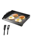 VEVOR Grillplatte Grillpfanne Karbonstahl universelle rechteckige Platte (502 x 370 mm) mit flacher Oberseite, Gasgrill-Grillplatte für BBQ-Grill Teppanyaki, tragbares Familienkochgeschirr mit Griff