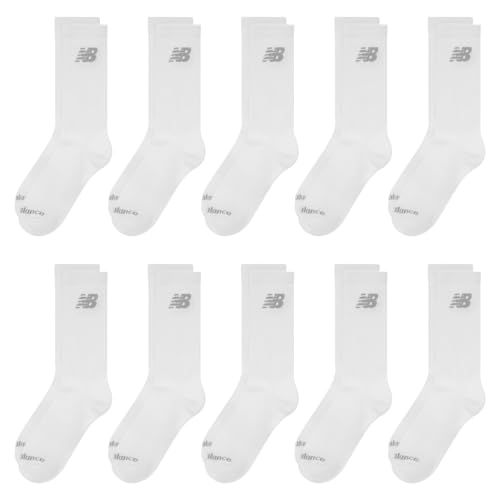 New Balance Unisex Las36460 Wt L Socken, weiß, L