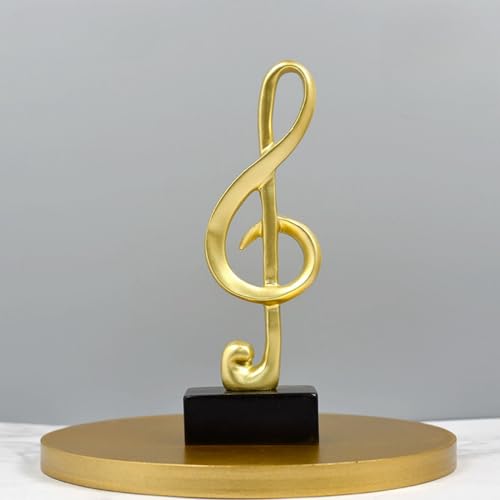 Bakiauli Musiknoten Statuen, Kleine Musiknoten Deko Schreibtisch Ornamente Moderne Skulptur Deko für Piano Shop Schlafzimmer Wohnzimmer