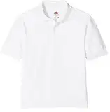 Fruit of the loom Jungen 65/35 Polo Kids Poloshirt, Weiß (White 000), 152 (Herstellergröße: 12-13)