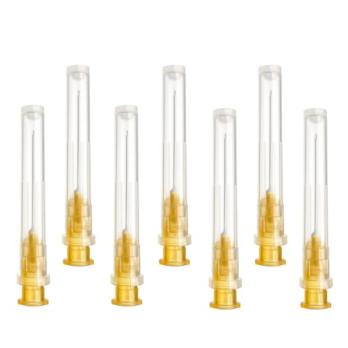 100 Stück 25G x 5/8" (16mm) Edelstahl Abgabe Tube ,verschiedene Größen:18G/20G/21G/22G/23G/25G/26G/27G/30G ,Einzeln verpackt,Nachfüllröhrchen für Industrie,Wissenschaftslabore,für Hobby und Heimwerk