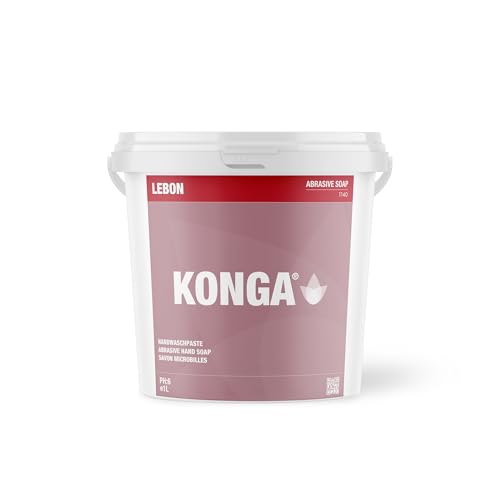 Konga Hochleistungs-Schleifmittel Handwashpaste – Industriereiniger mit Mineralpeeling – Entfernt Fett, Öl, Teer und mehr – Sanft zur Haut, Ideal für Garagen, Werkstätten & Fabriken (1 Liter)