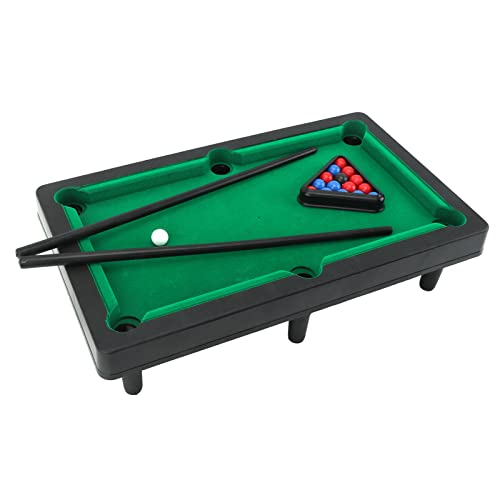 Luqeeg Mini-Billardtisch, Miniatur-Billard-Pool-Spielset, Interaktive Simulation Mini-Tischplatte Tragbares Billardspiel Billardtisch für Desktop-Dekoration Ornament für Kinder Erwachsene