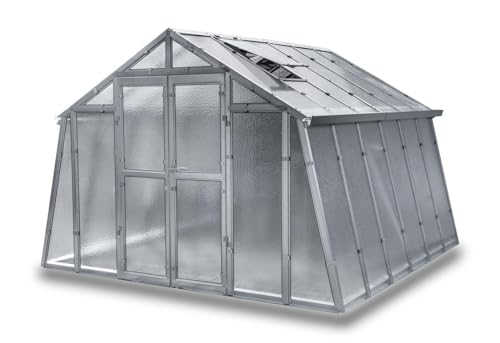 Gewächshaus Landhaus aus feuerverzinkten Stahlblechprofilen und Nörpelglas, Breite 3,03 m x Länge 4,52 m = 13,70 m²