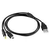 WICAREYO 2in1 Ladegerät Kabel für PSP 1000 2000 3000