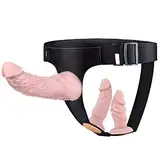 Strap On Umschnalldidos für Manner, Frauen und Paare Lesben Utimi SM Masturbator Doppeldildo Sextoy Adjustable Harness Sex Spielzeug mit Austauschbar und Realistischer 3 Silikon Dildos