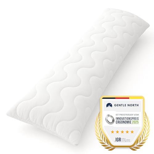 Hochwertiges Seitenschläferkissen - Langes Kissen für Seitenschläfer - Body Pillow - Körperkissen für Erwachsene mit Mikrofaser-Füllung (40 x 145 cm) - Ökotex - Schlafkissen Waschbar