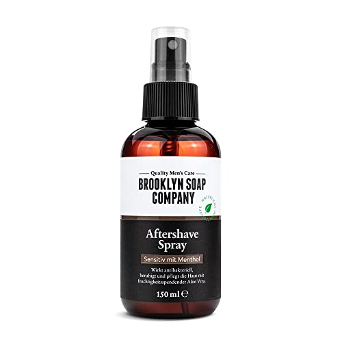 Aftershave Spray (150ml) · Brooklyn Soap Company · Natürliche Pflege nach der Rasur · Beruhigt die Haut, wirkt antibakteriell und pflegt die Haut mit feuchtigkeitsspendender Aloe Vera