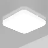 Lepro 24W LED Deckenlampe, IP44 Badezimmerlampe, 2400LM Deckenleuchte Bad Licht für Flur, Küche, Balkon, Korridor, Schlafzimmer, LED Lampe Badlampe Deck, 5000K Kaltweiß, Ø23cm